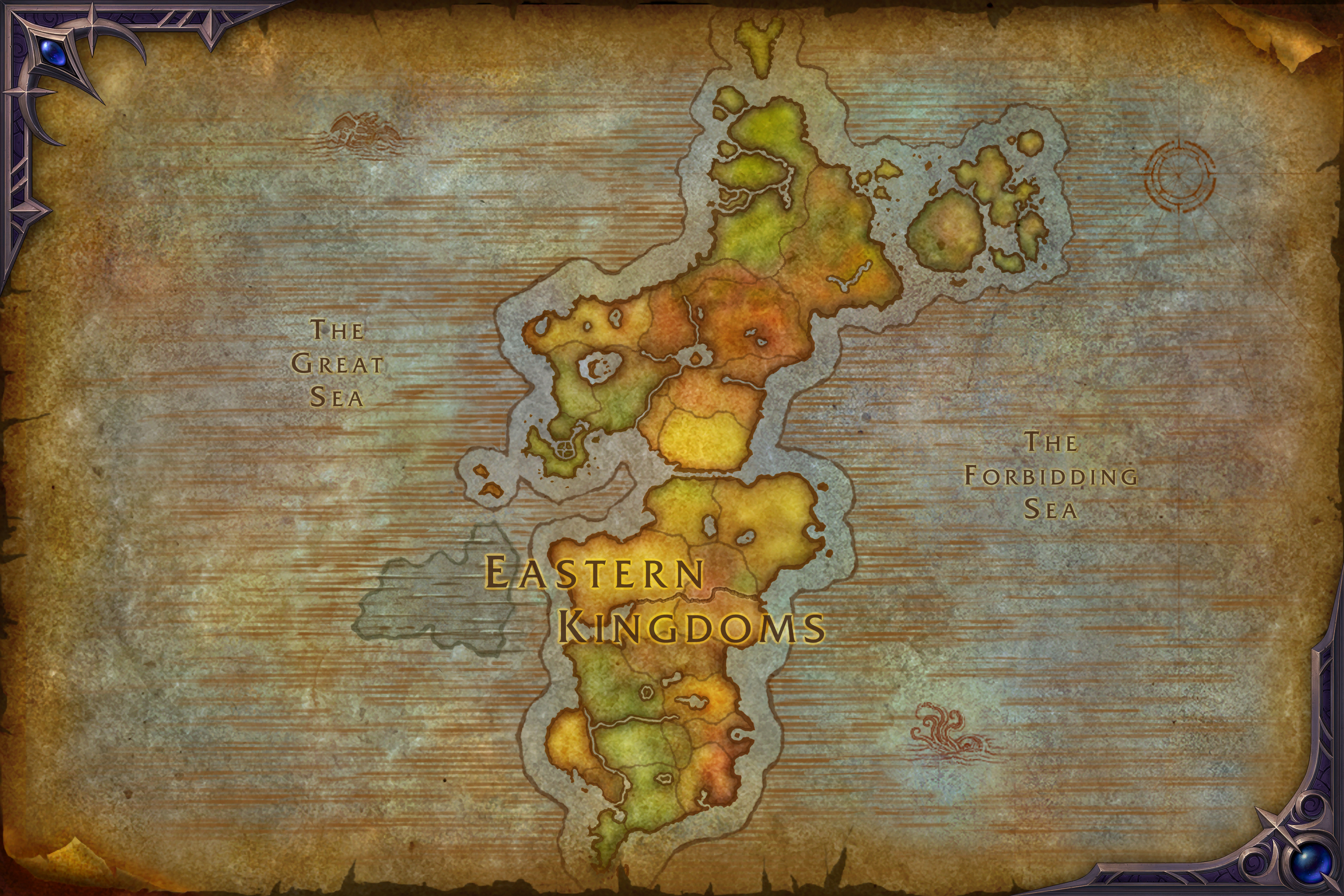 Original Wrath of the Lich King Eastern Kingdoms map